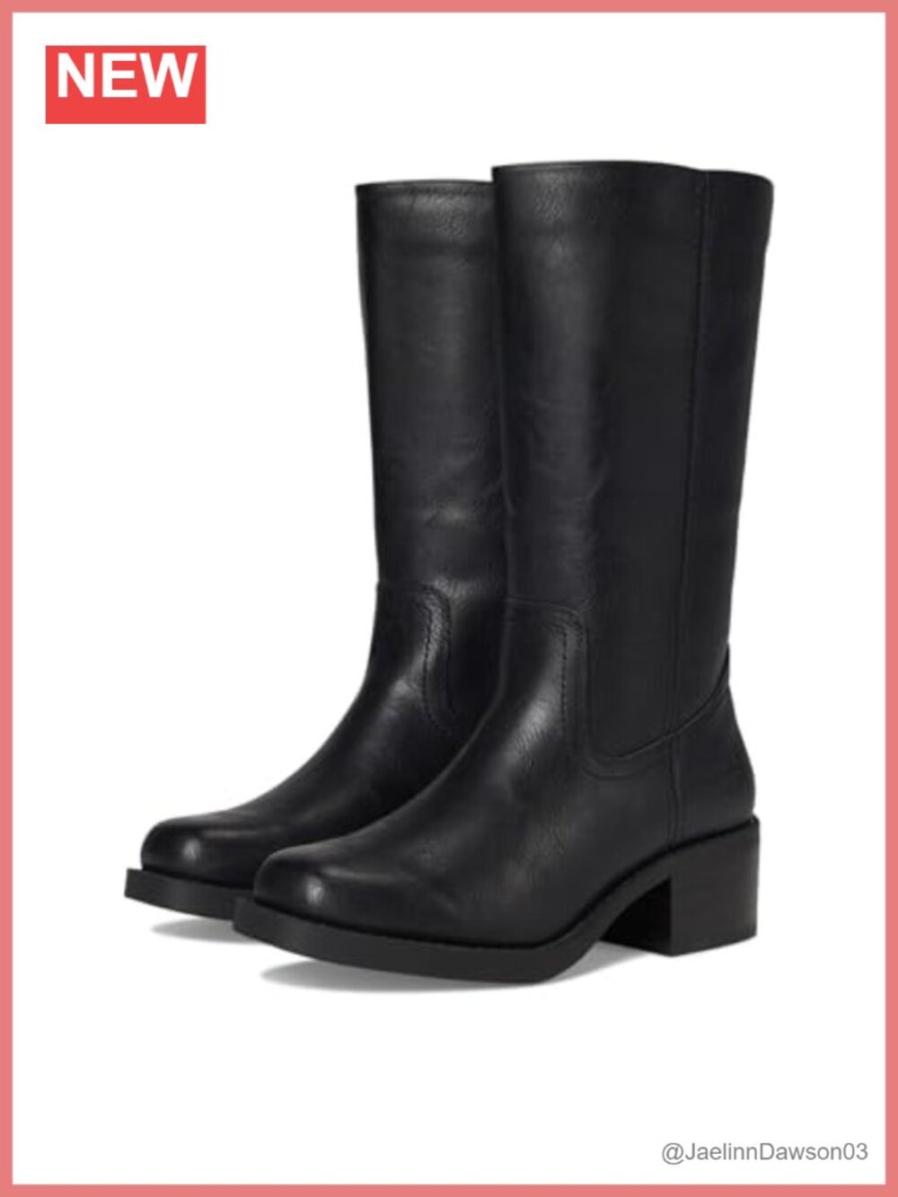 Girls Vegan Leather Riding Boots Side Zip Block Heel Square Toe